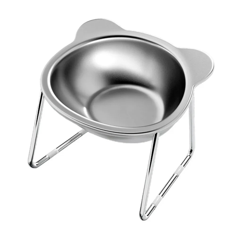 15° Raised Cat Bowl – Tilted 304 Stainless Steel Food Bowl