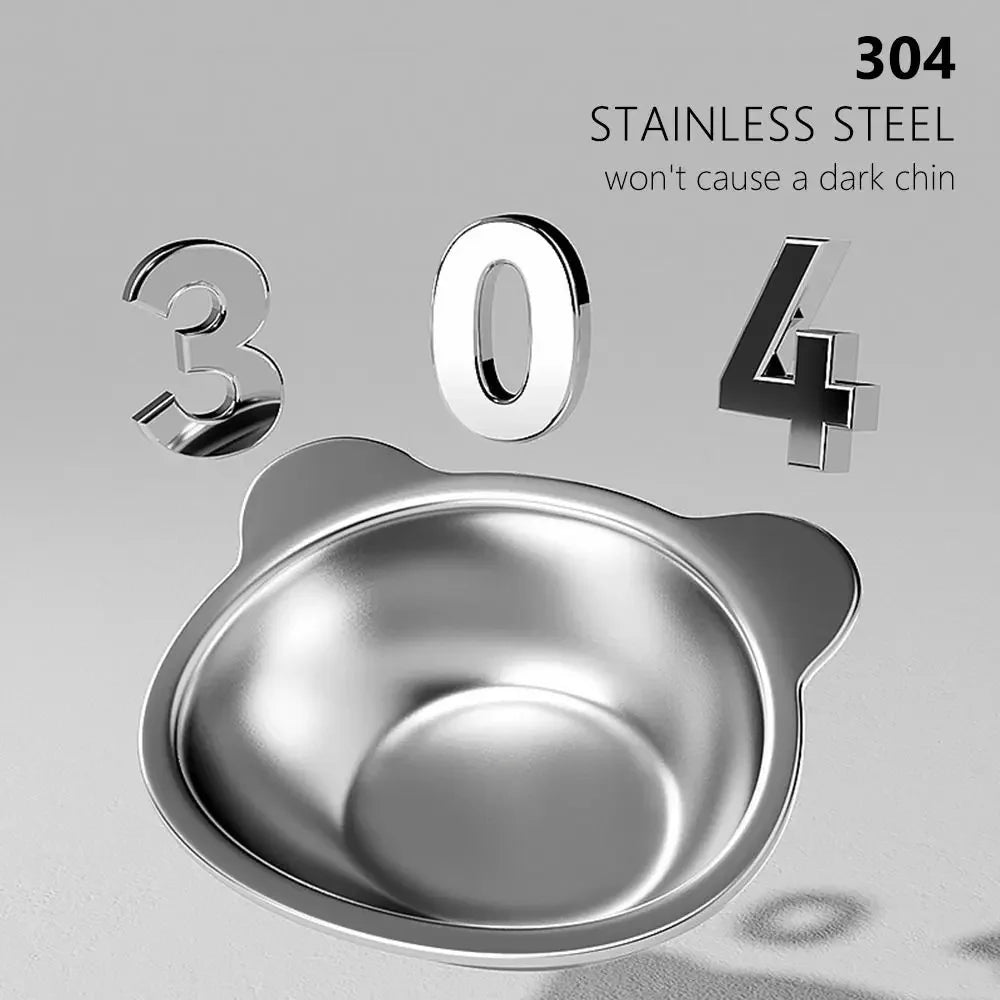 15° Raised Cat Bowl – Tilted 304 Stainless Steel Food Bowl